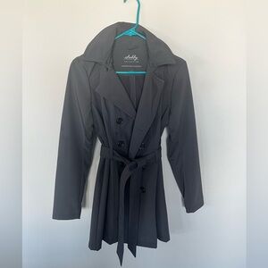 Used Sebby Collection Charcoal grey pea coat with hood